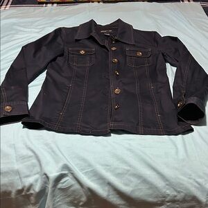 Jones New York Dark Blue Denim Jacket size small